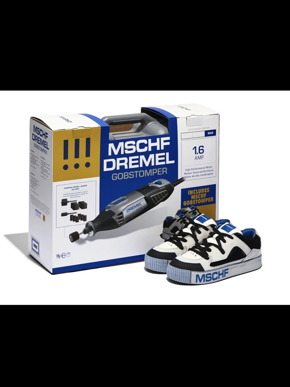 MSCHF White & Blue Gobstomper Sneakers